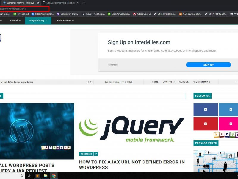 How to get url segment / address bar data from js and php